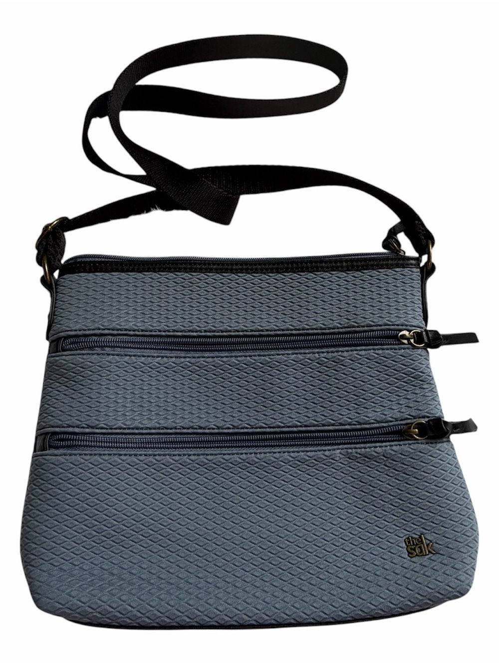 NORDSTROM THE SAK Women’s Olvera 3 Zip Crossbody Bag Steel Gray - Picture 2 of 16